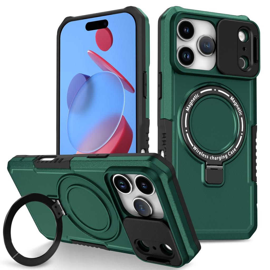 Applicable To iPhone17ProMax Succubus Window Mobile Phone Case Magsafe Magnetic Apple 16Pro Bracket 15 Sets