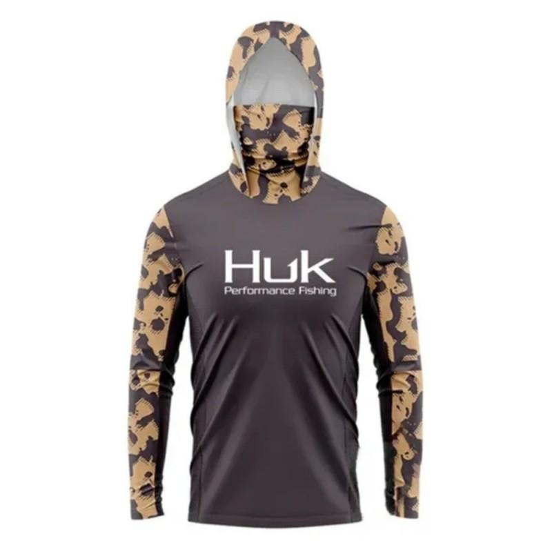 Neue HUK Outdoor-Sport Kapuzenmaske Angelanzug Leichter Sonnenschutz Langarm Luya