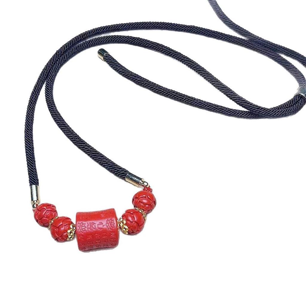 Handmade Woven Red Sand Necklace - Ethnic Style, Trendy Design, Niche Couple Accessory for Women