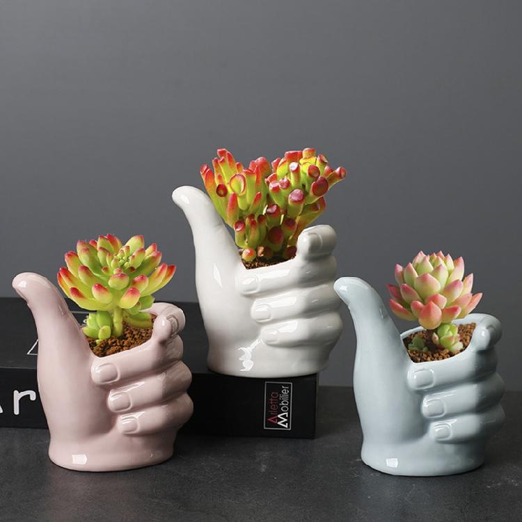 Garden Patio Yard Plants Pot for Succulent Aloe Vera Cactus Ceramic Flower Pot