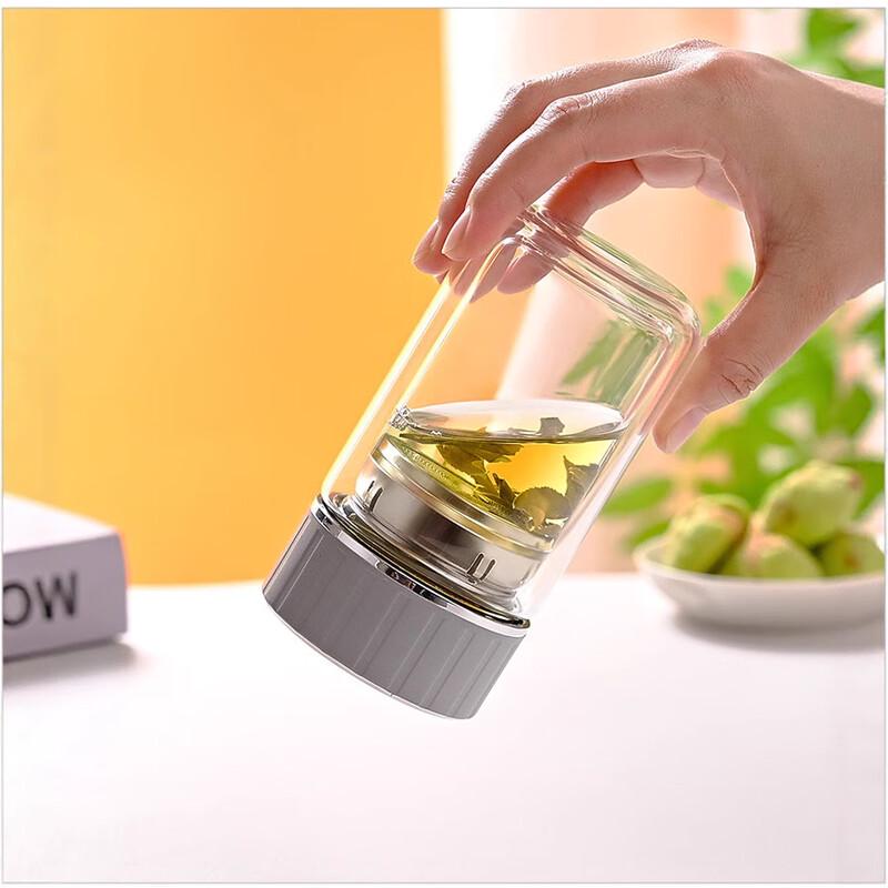 Shangqi Double-Wall Borosilicate Glass Cup for Tea & Water