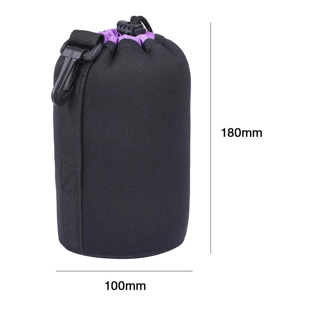 Camera Lens Pouch Bag Soft Neoprene Waterproof DSLR Camera Lens Protective Bag For Canon Sony Most Digital SLR Camera