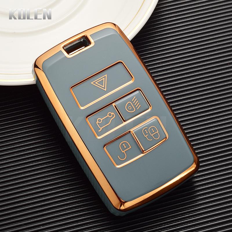 Plating Tpu Car Key Case Shell Cover Fob For Land Rover Range Rover Evoque Discovery Sport Velar For Jaguar Xe Xf E-Pace F-Pace