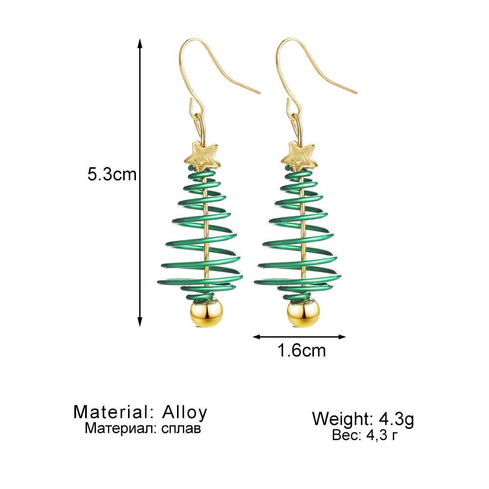 2022 Nové náušnice na vánoční stromeček Módní Elegantní náušnice s přívěskem Vánoční dívka Roztomilé náušnice