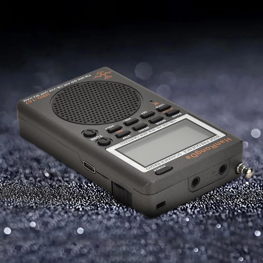 Portable Radio NOAA Alert Full-Band Mini Radio Receiver FM/MW/SW/SSB/LSB/AIR/CB/VHF(UHF)/UBD/WX/HAM