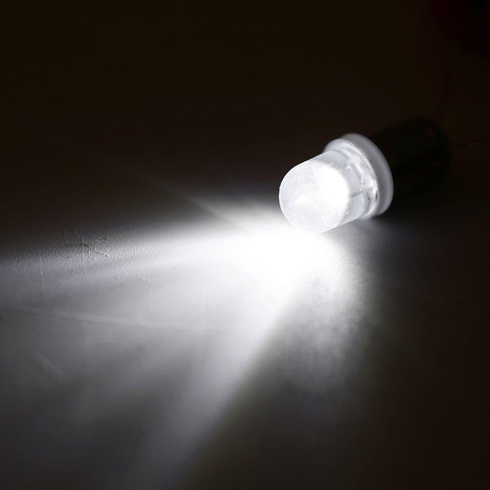 Akozon 20pcs Led Bulbs T11 T4W BA9S H6W 1895 Convex Car Led White Dashboard Bulb Led Interior Car Light Replacement