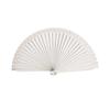 Solid Color Wooden Folding Fan Portable Summer Handheld Cooling Fan Decoration Dance Performance Props Party Costume Accessories