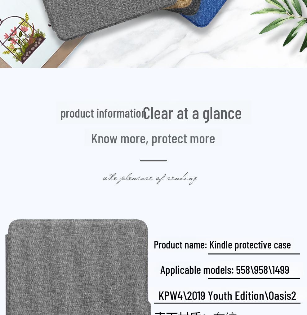 Kindle Paperwhite 2/3/4 Cover, 658 Bright Color KPW3 Cloth Protective Case