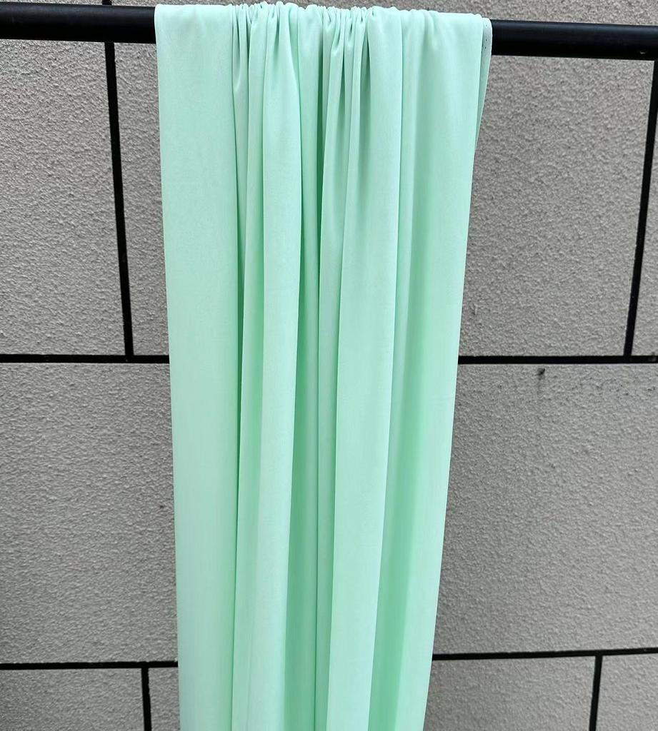 Green Stretch Milk Silk Fabric for Wedding and Hotel Drapes