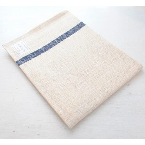 

fog linen work (Fog Linen Work) Linen-Lined Kitchen Cloth, White x Navy [WNA]