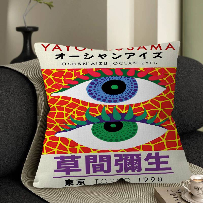 KKusamas YYayoi Art Personalized Pillow Cover Kids Bedroom Wild Party Decor Pillowcase kid Birthday shower Gift 30x30 cm