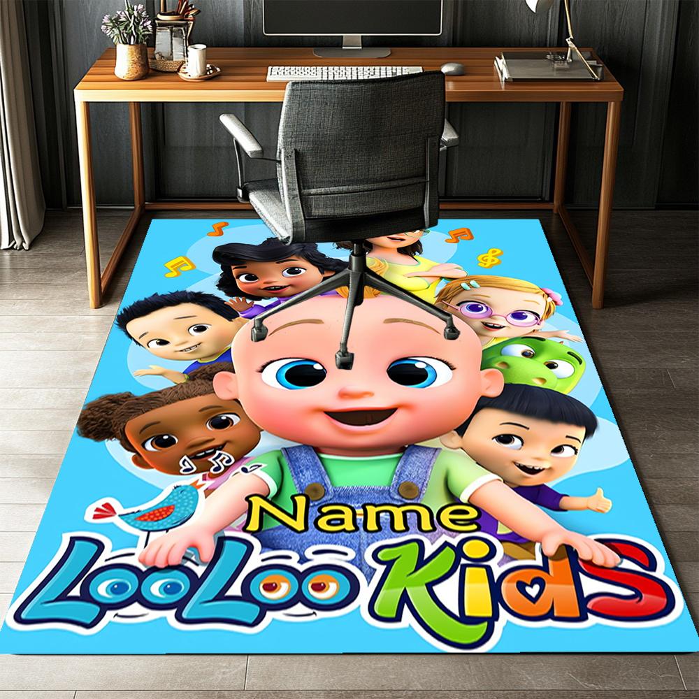 Custom Name CoComelon Printed Carpet,Rug for Office Chair Living Room Bedroom Kitchen Room Decor Gifts.