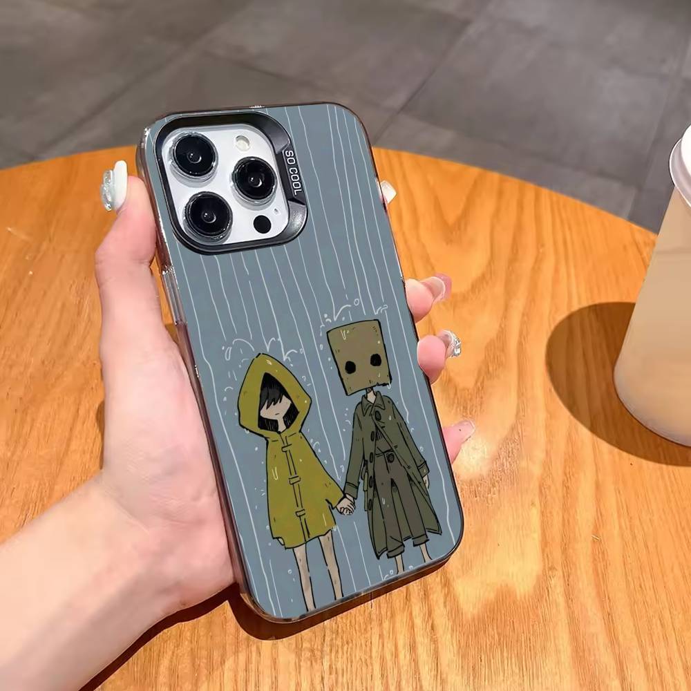 

Game L-Little N-Nightmares Phone Case For iPhone17 16 15 14 13 12 Pro Max Grey Black Matte Laser Metallic Aurora Funda iPhone15pro