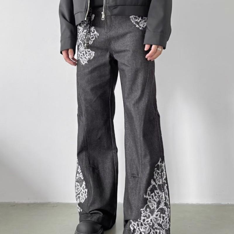 Mens Relaxed Fit Straight Leg Denim