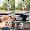 2d Acrylic Playful Bear Hanging Charm For Car Interior Accessory Travel Ring Key
