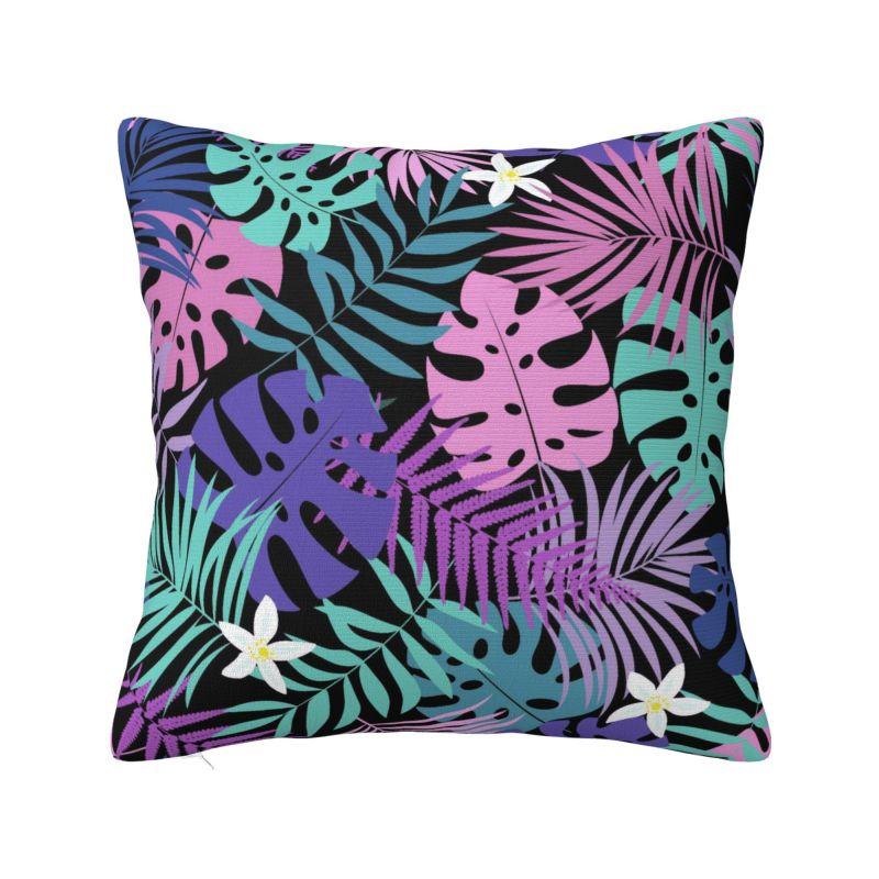 Hawaii Floral Tropical Flowers Leaves Cushion Cover x cm Polyester Throw Pillow Case Home Decoration Bedding Pillowcase