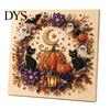 Przytulna Jesienna Dekoracja Domu Halloweenowy Zestaw do Malowania Perłami Sztucznymi, Uroczy Duch 3D Art DIY Ręcznie Robione Prezenty Świąteczne dla Nastolatków Zestaw dla Dorosłych, Boże Narodzenie