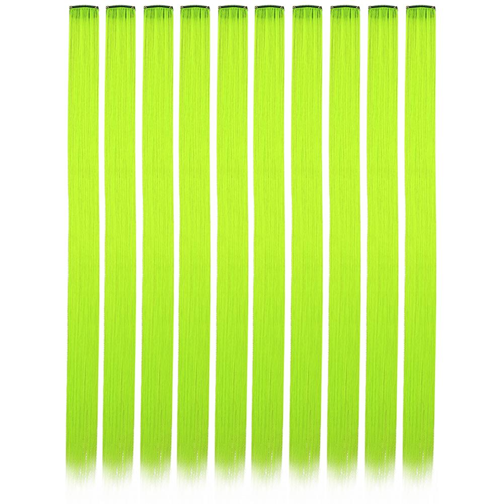 10PCS/Pack Colored Party Highlights Clip in Hair Extensions for Girls 18 Inches Omber colors Straight Synthetic Hairpieces 2028