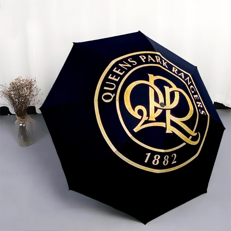 Queens Park Rangers Football Clubpattern, Automatic Folding Umbrella, Portable and Foldable Design, 8 Ribs, a Christmas or Birthday Gift.