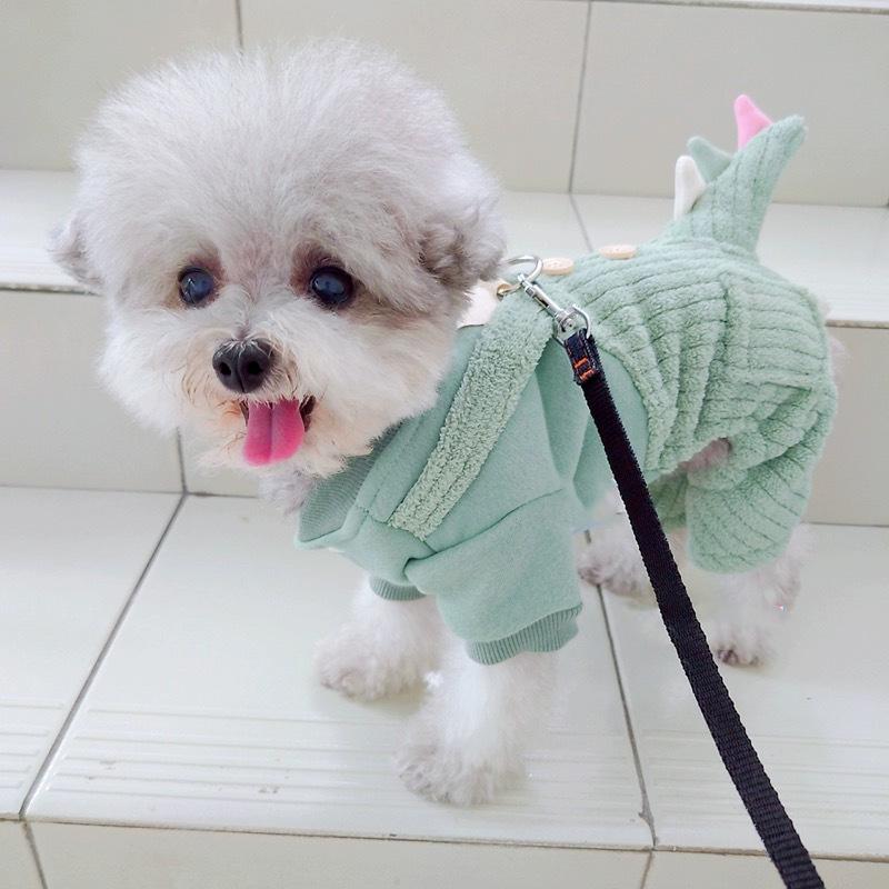 

Kitten clothes winter flannel three-dimensional dinosaur kitten cat ragdoll cat blue cat pet clothing anti-hair loss winter XXL chest 55 back 45 recommended 14-8.5kg