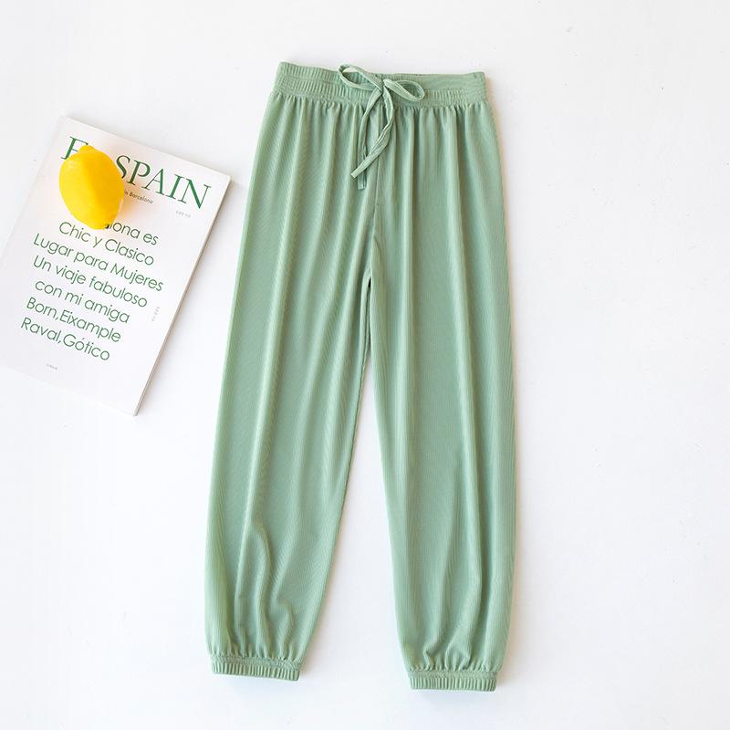 

Детские штаны YUBAOBEI, летние детские штаны из ледяного шелка с защитой от комаров, тонкие корейские повседневные штаны для мальчиков и девочек 150 зелёный