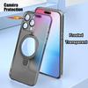 Case for iPhone 15, Shockproof Anti-Scratch Rigid with Rotating Magnetic Stand and Camera Protection - Translucent Black