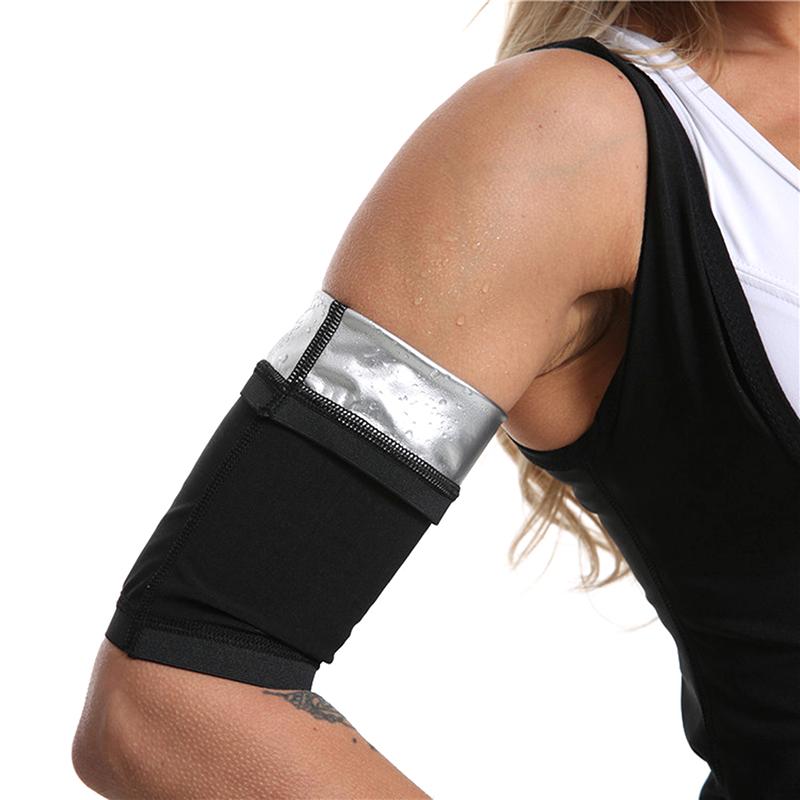 1Pair Arm Slimming Shaper Compression Wrap Sport Sauna Sweat Bands For Weight Loss Women Workout Fitness Arm Fat Burning Strap