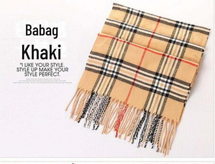 Winter Men's and Women's Thick Plaid Imitation Cashmere Scarf