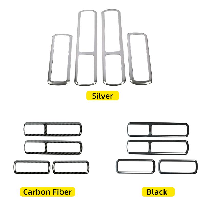 For Toyota Highlander XU70     2024 Hybrid Stainless Steel Car Internal Roof Vent Frame Cover Trim Stickers