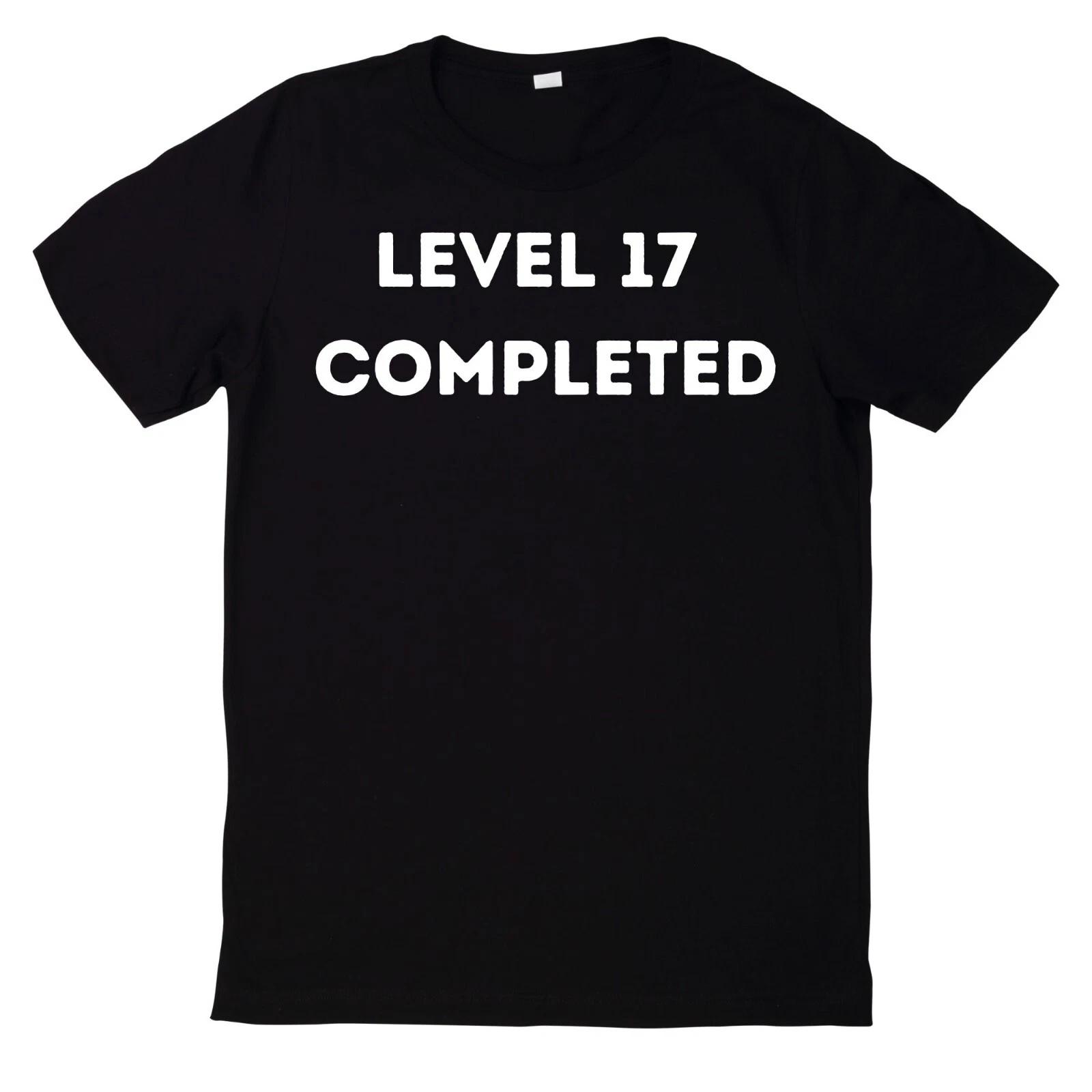 T-Shirt 17. Geburtstag Level 17 Completed Geschenk Geschenkidee Motiv S