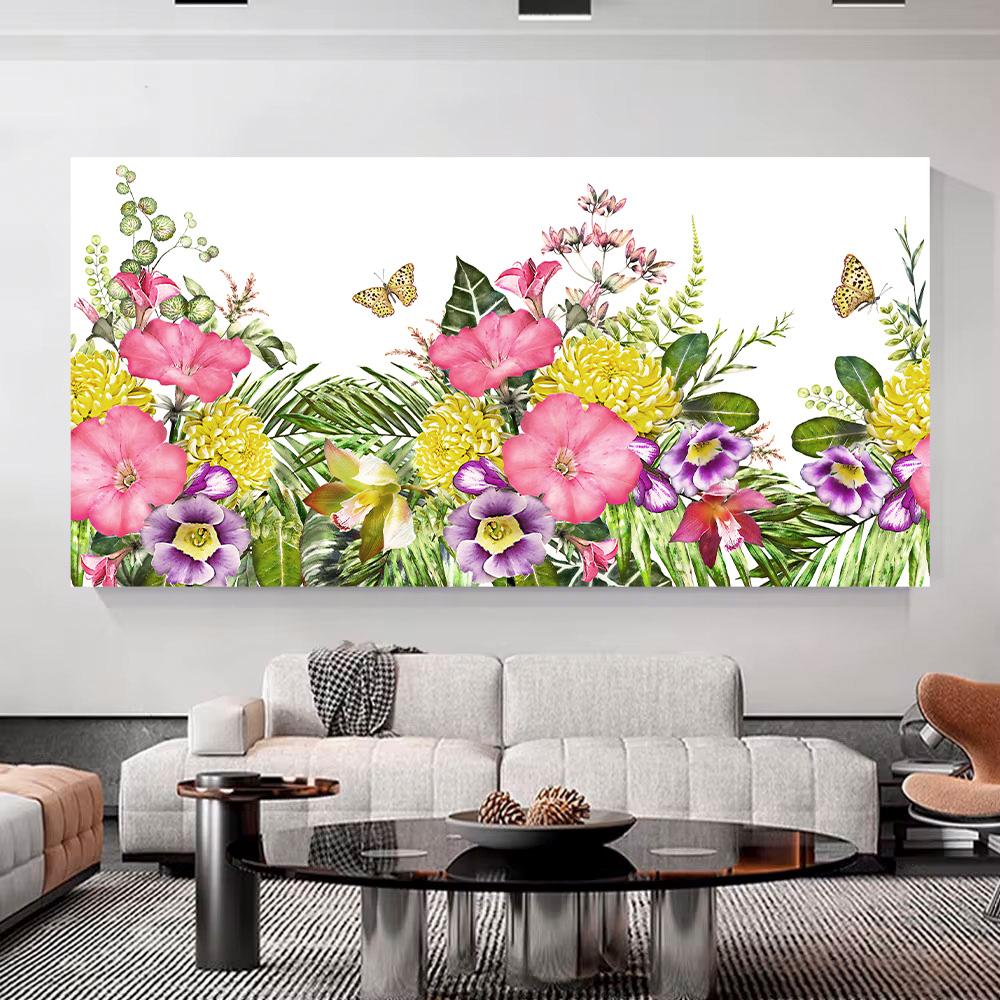 Abstract Painting Wall Art Colorful Flower Canvas Decorative Picture, Canvas Poster, Modern Art, Ideal Gift For Bedroom Living Room Wall Art