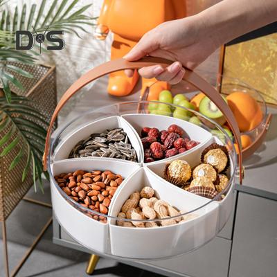 Kunststoff-Aufbewahrungsbox, großes Fassungsvermögen, mehrere Fächer, transparent, kreative Süßigkeiten-Snack-Organizer-Box