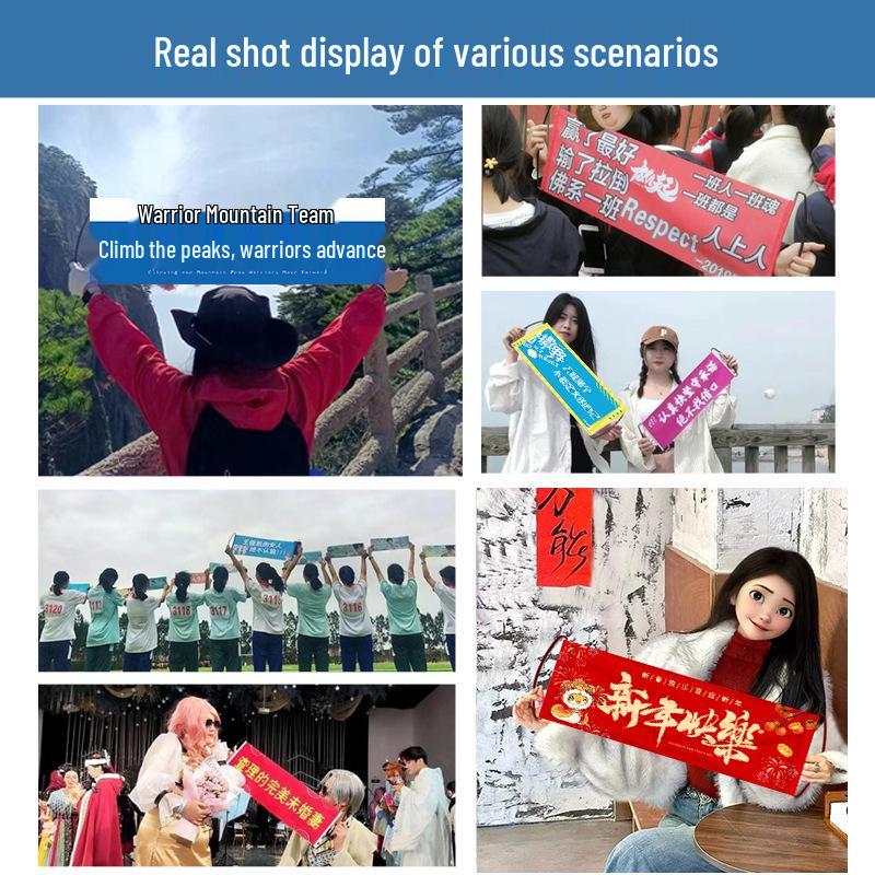 

Handheld Flag 2025 New Year Support Banner - Airport Pickup, Birthday, Engagement Photo Prop 17x50 cm