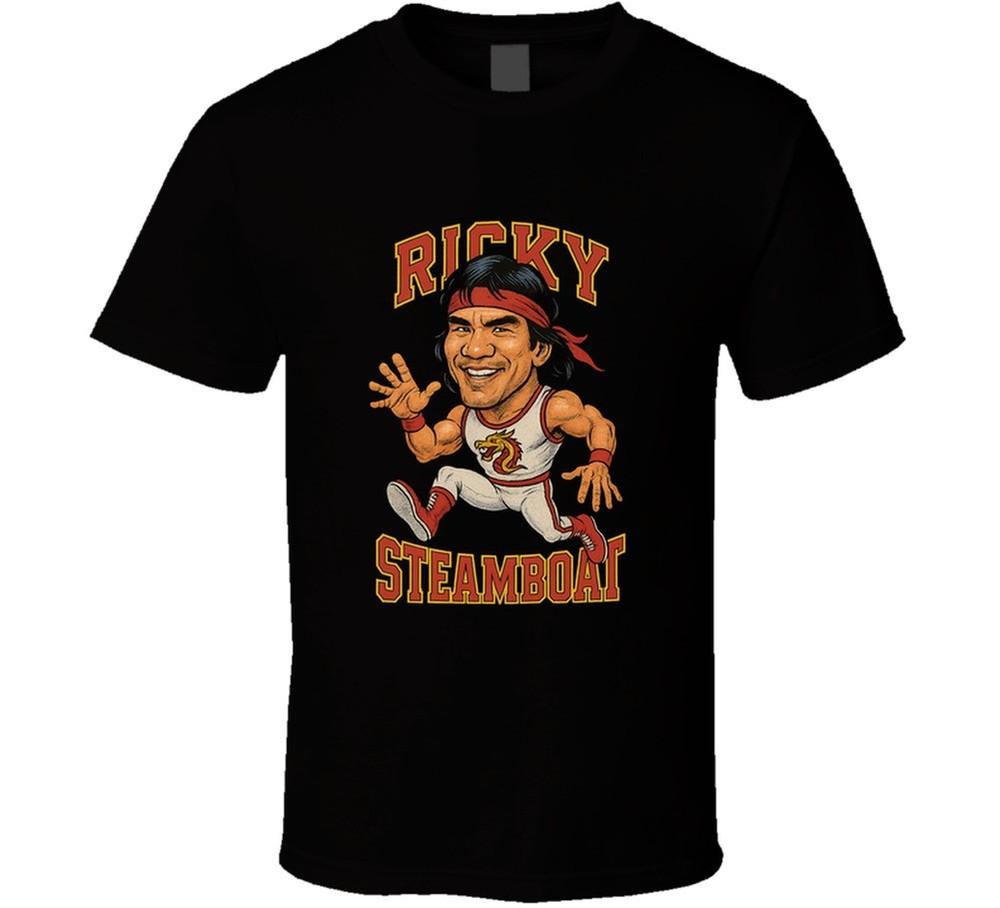Ricky The Dragon Steamboat Retro Wrestling Legend Caricature T Shirt Unisex T-Shirt XL