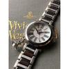 Used Vivienne Westwood watch with shell dial and Orb chaRM