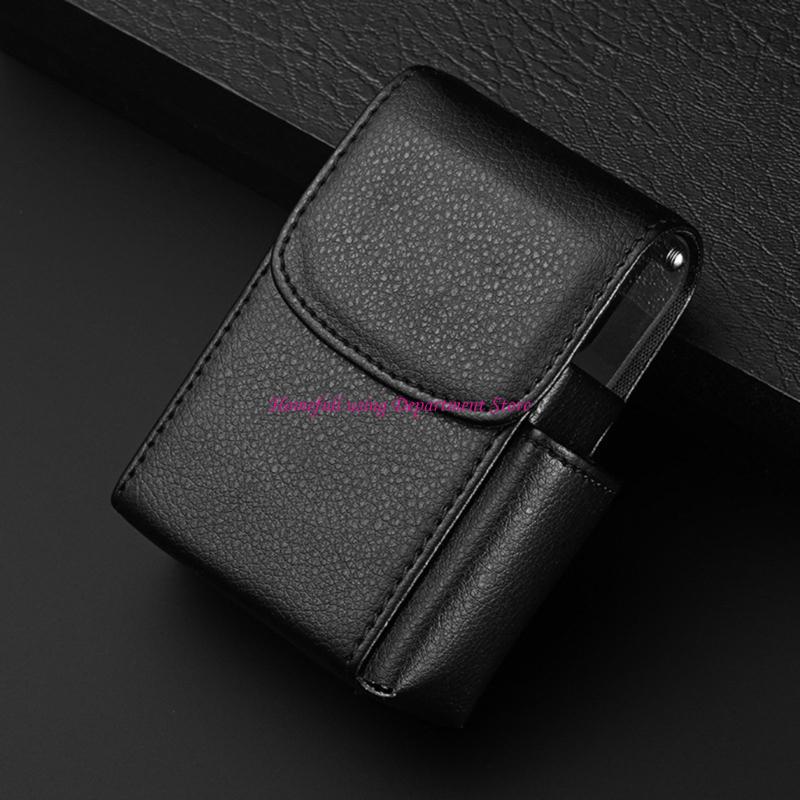 PU Leather Cigarettes Storage Case Portable Holder Pocket Multifunctional Cigarettes for Daily Use