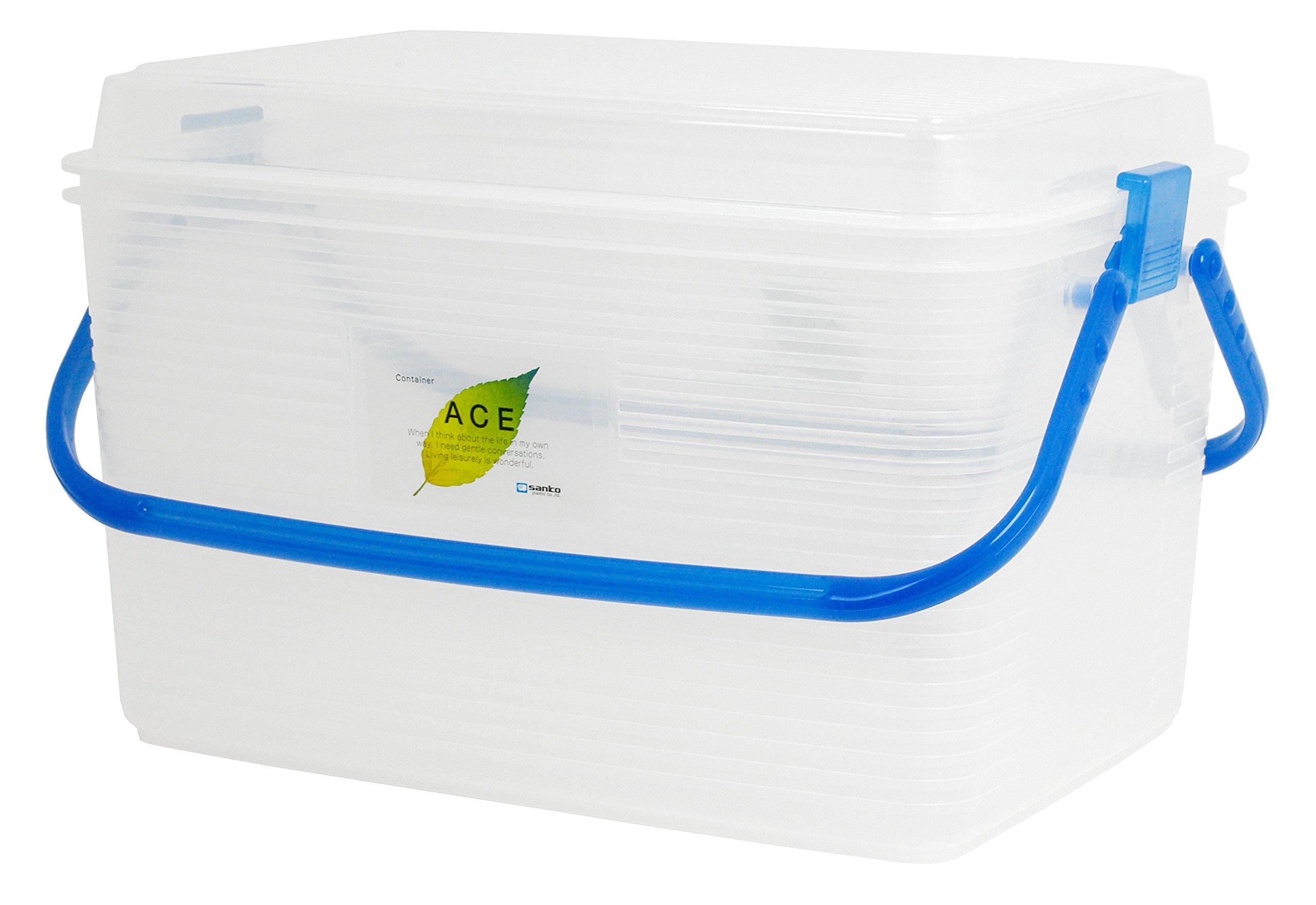 

Sanko Plastic Container Ace L Width 49 x Depth 34 x Height 30cm Blue синій