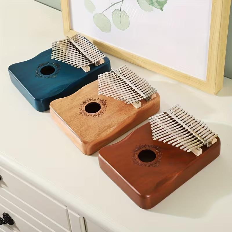 17 Tasti Kalimba Pianoforte a Pollice Tastiera Impiallacciata in Legno Massiccio Strumento Musicale Kalimba Pianoforte a Dita Regalo di Natale per Amanti della Musica