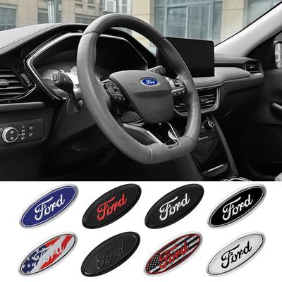 Car Interior Steering Wheel LOGO Decor Ring Trim Cover Stickesr For Fiesta Mondeo Fusion Explorer Escape Shelby Edge RS MK6