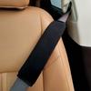 SANJAOYEE Seat Belt Cover Set of 2 Black Seat Belt Stopper Car Accessories Easy