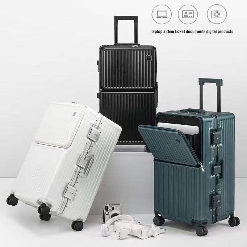 Premium Front-Opening Aluminum Frame Luggage