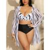 Costume da bagno sexy a vita alta da donna Costume da bagno taglia grande da donna Costume da bagno da spiaggia mare Bikini