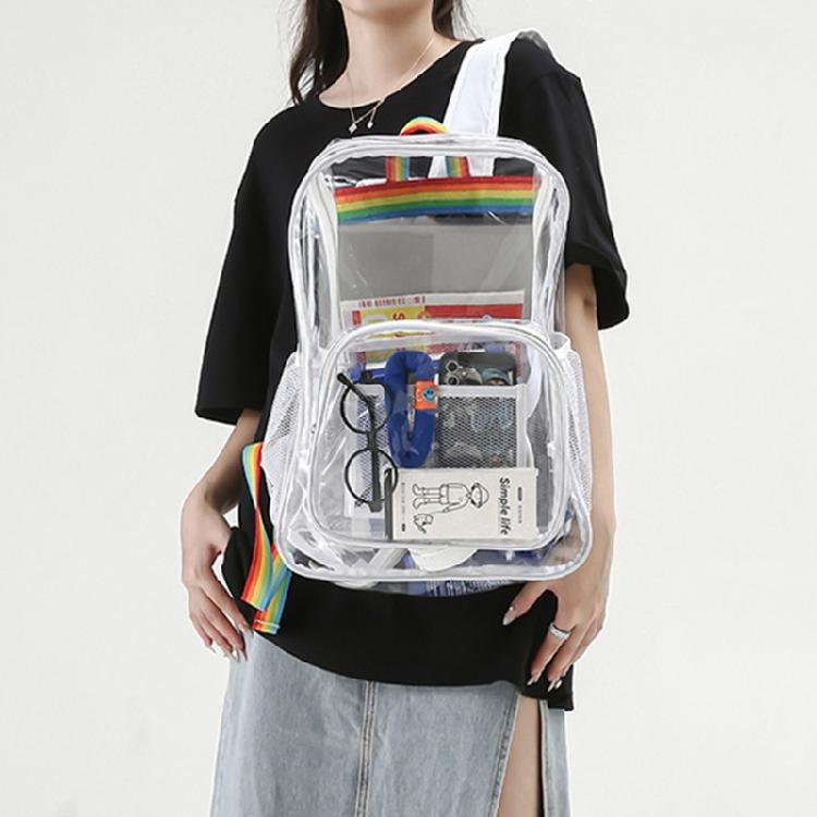 Fashion Bookbags Waterproof Clear Bags Teens Student Schoolbag Casual Bags