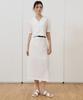 Bye Bye Seop [Set] Ribbon Sleeve Cotton Blouse + Long Skirt White