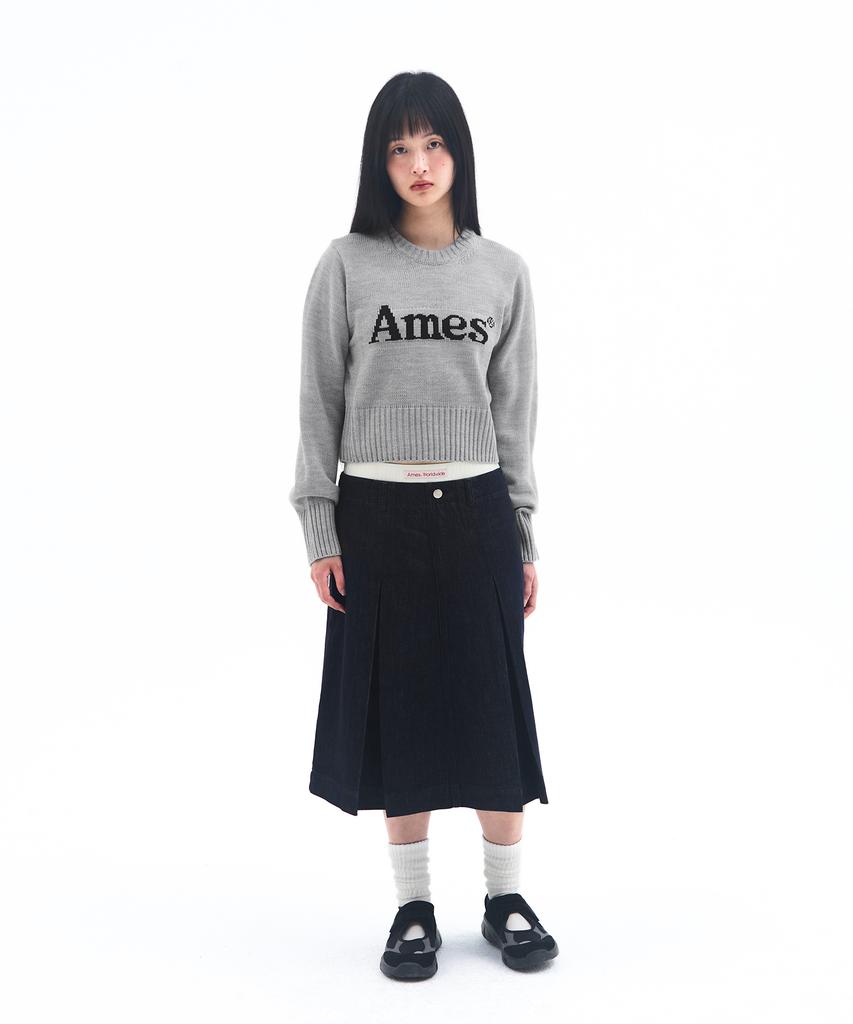 AMES-WORLDWIDE Basic Pullover Knit Gray