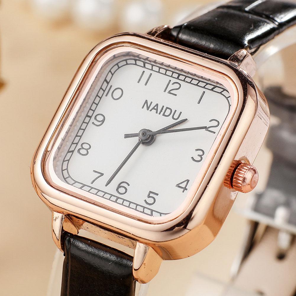 Women's Wrist Quartz Watch, PU Leather Band Square Watch Dial, Fashionable And Versatile,Deal Gift For Holidays
