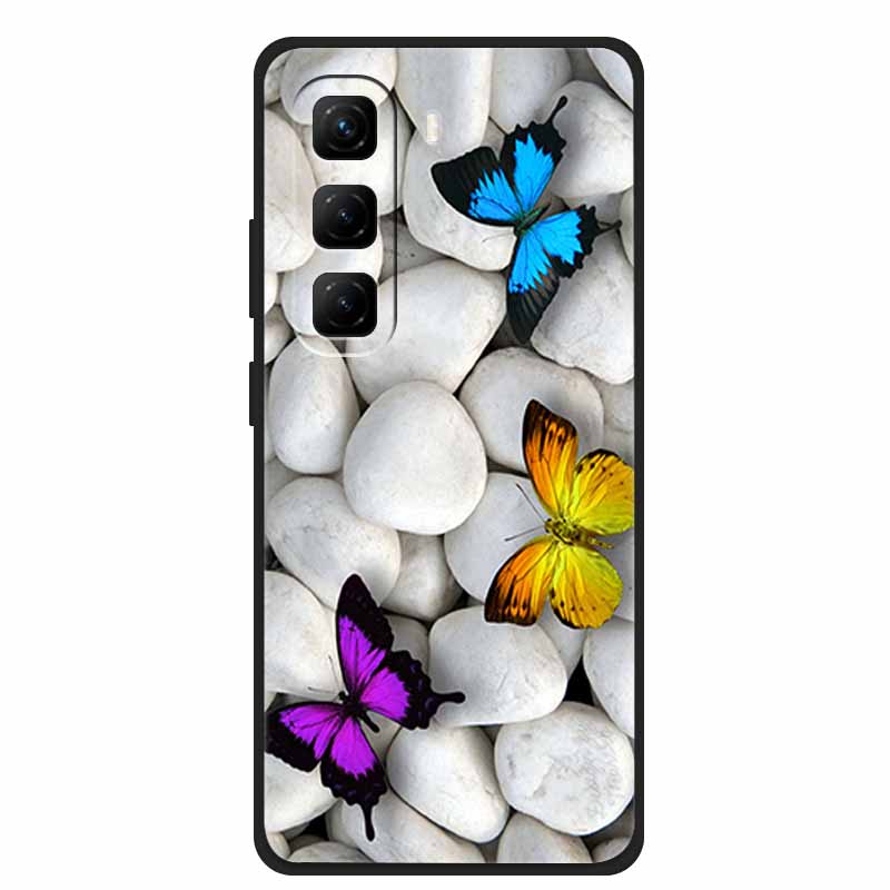Per Custodia Infinix Hot 50 5G Fiori Morbido Silicone TPU Antiurto Custodie per Telefono per Infinix X6720 Animali Lupo Cool Copertura Protettiva