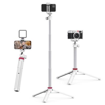 Ulanzi Smartphone Camera Smartphone Clip Telescopic Ball with Cold Compatible with iPhone Action and White MT-44 Tripod, Tripod, Tripod, 147cm, 2-in-1
