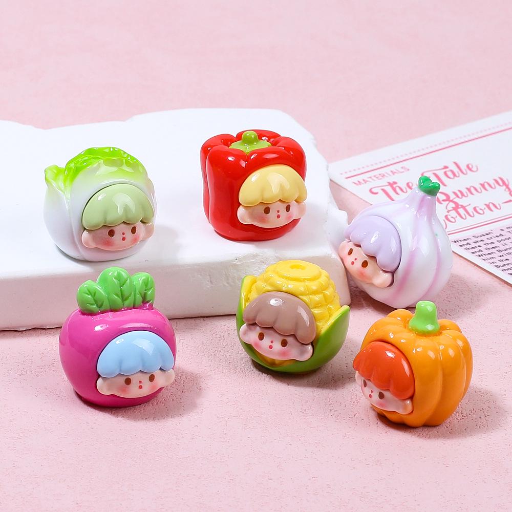 3D Cartoon Vegetable Resin Accessories for DIY Handmade Hairpins