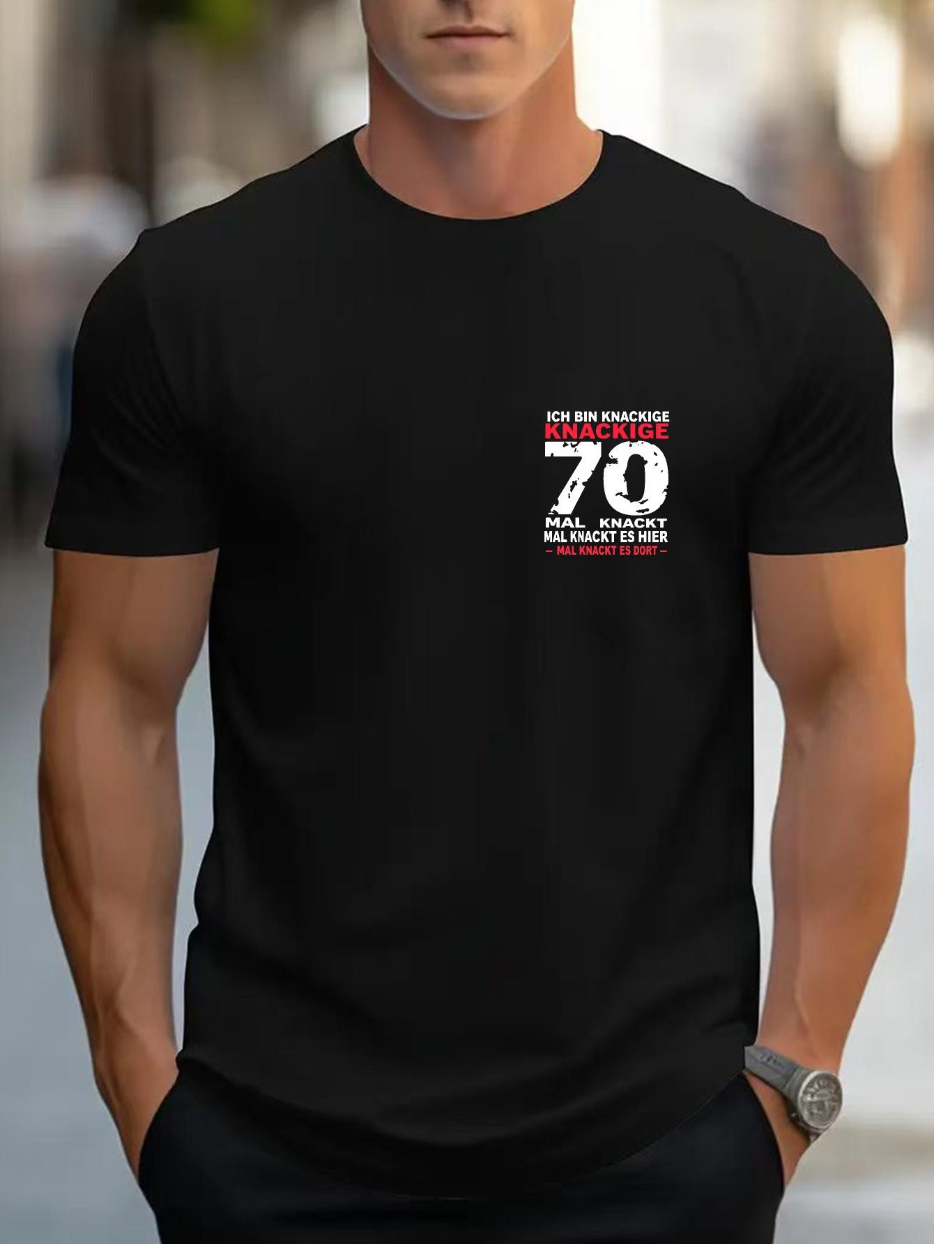 White T-shirt with Bold Red & Black Print - Ich bin nicht nur 10 Meiland Design M